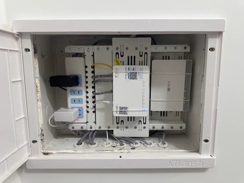 多媒体箱弱电箱理线架光猫路由器支架插板光纤模块配电箱内部改造