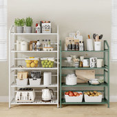 厨房置物架落地多层微波炉烤箱多功能储物货架锅架锅具收纳架