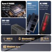 机mini AMD锐龙R9 7940HS迷你电脑主机办公便携3A游戏小型台式