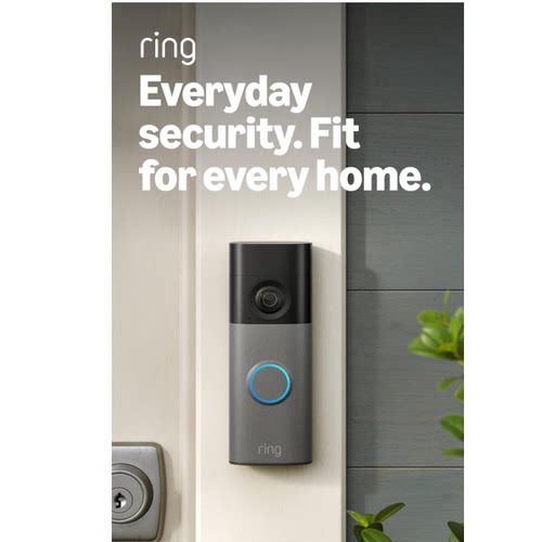 美国代购Ring Battery Doorbell 2K带广角视频锂电池版门铃摄像头