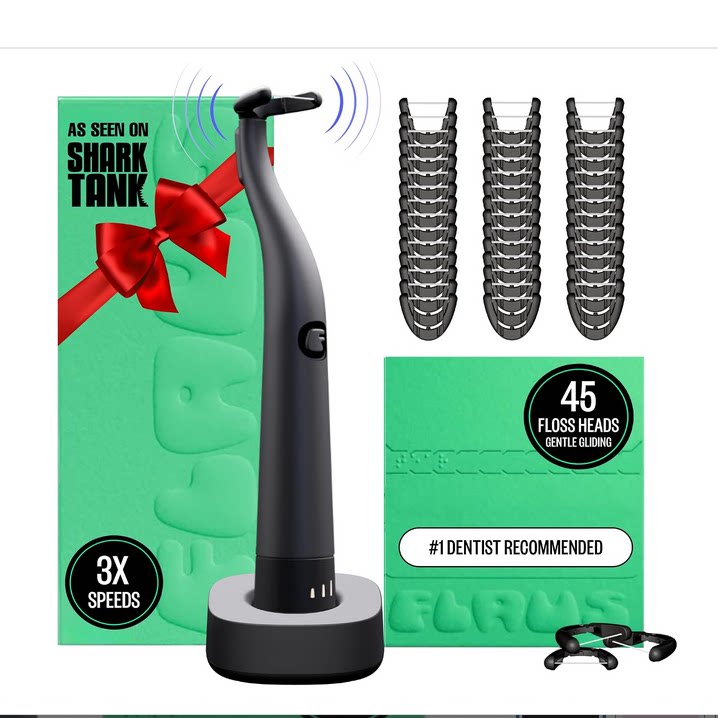 美国代购FLAUS Electric Flosser Plaque Remover 电动牙线机