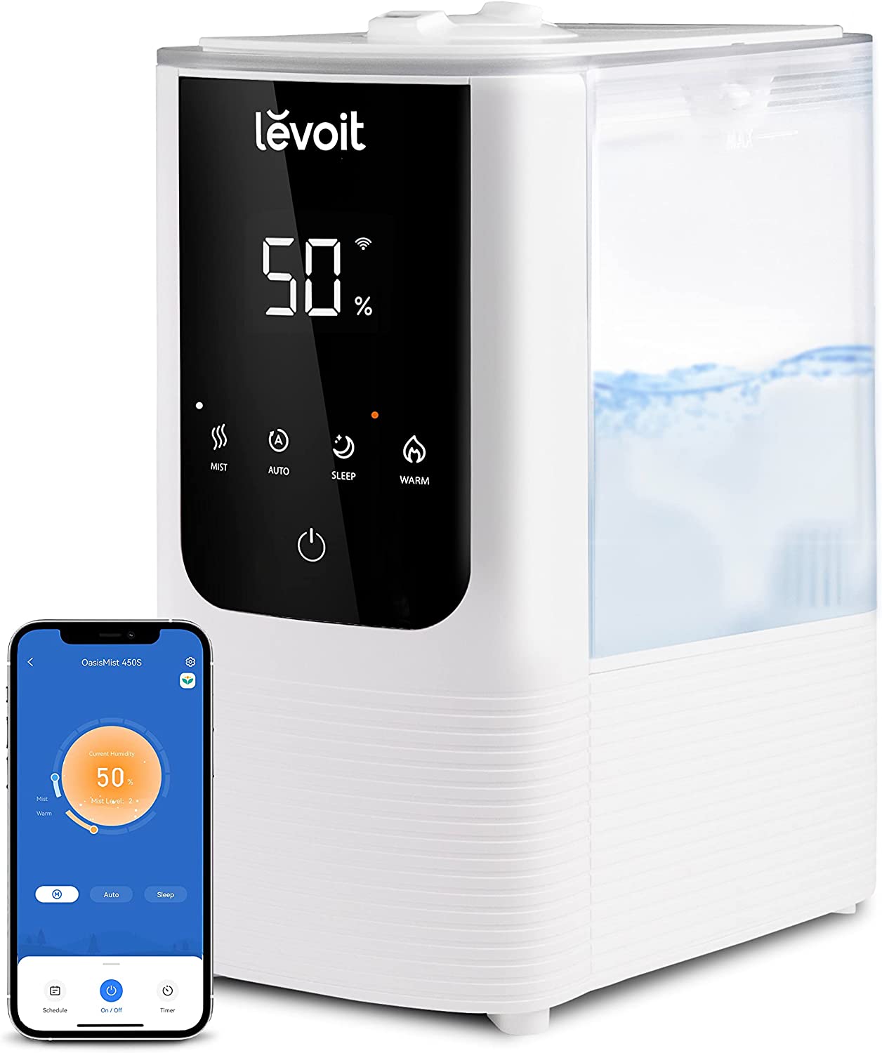 美国代购LEVOIT OasisMist Mist Humidifier智能冷热加湿器110v