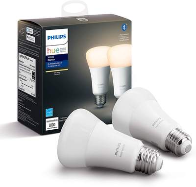 美国代购Philips Hue 白色LED智能灯泡A19 2个装手机APP 控制110v