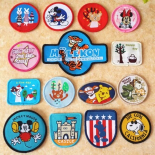 卡通布贴补丁贴儿童衣服辅料装饰修补贴花徽章手工DIY织唛无背胶