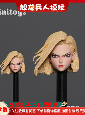 1/6女兵人头雕 iminitoys M003 人造人18号头雕 模型 现货