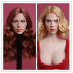 现货GACTOYS 1/6兵人欧美带痣性感女头雕 斯嘉丽约翰逊 黑寡妇2款