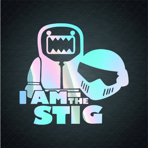 DOMO君 STIG TopGear贴纸 卡通车手 汽车改装反光贴花潮流车贴