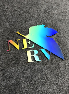 新世纪福音战士NERV枫叶标志汽车电动车贴纸反光个性创意装饰车贴