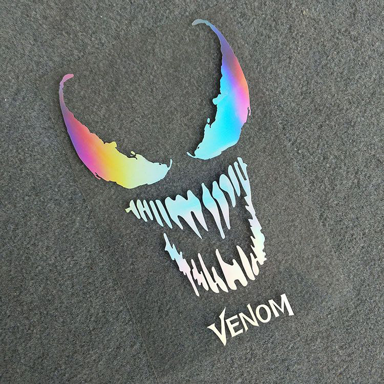 漫威毒液VENOM头像个性创意汽车机车镭射贴滑板电动摩托车潮贴纸
