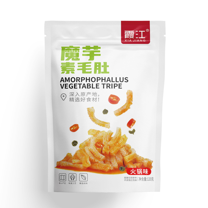 霞江魔芋素毛肚即食素肉办公室零食小吃休闲食品低脂解馋小零食