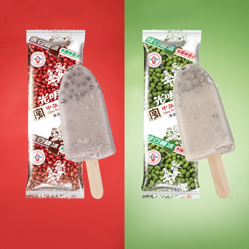 光明赤豆绿豆雪糕老上海怀旧味道