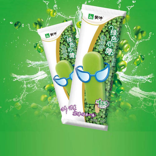 蒙牛绿色心情雪糕炼乳红豆棒冰