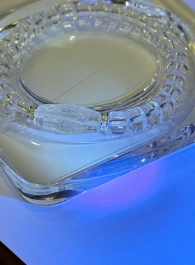 高端水晶一图一物独家设计不撞款10A天然纯净体白水晶蓝晶石手串