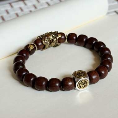 叶优里龙虎山雷枣木貔貅雷组赵公明男女雷击枣木玉化料枣木手链