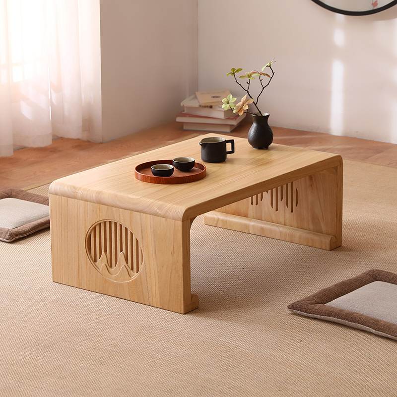 实榻榻米茶日式家桌用飘窗桌子小茶几国木学桌阳台小矮桌炕桌炕几