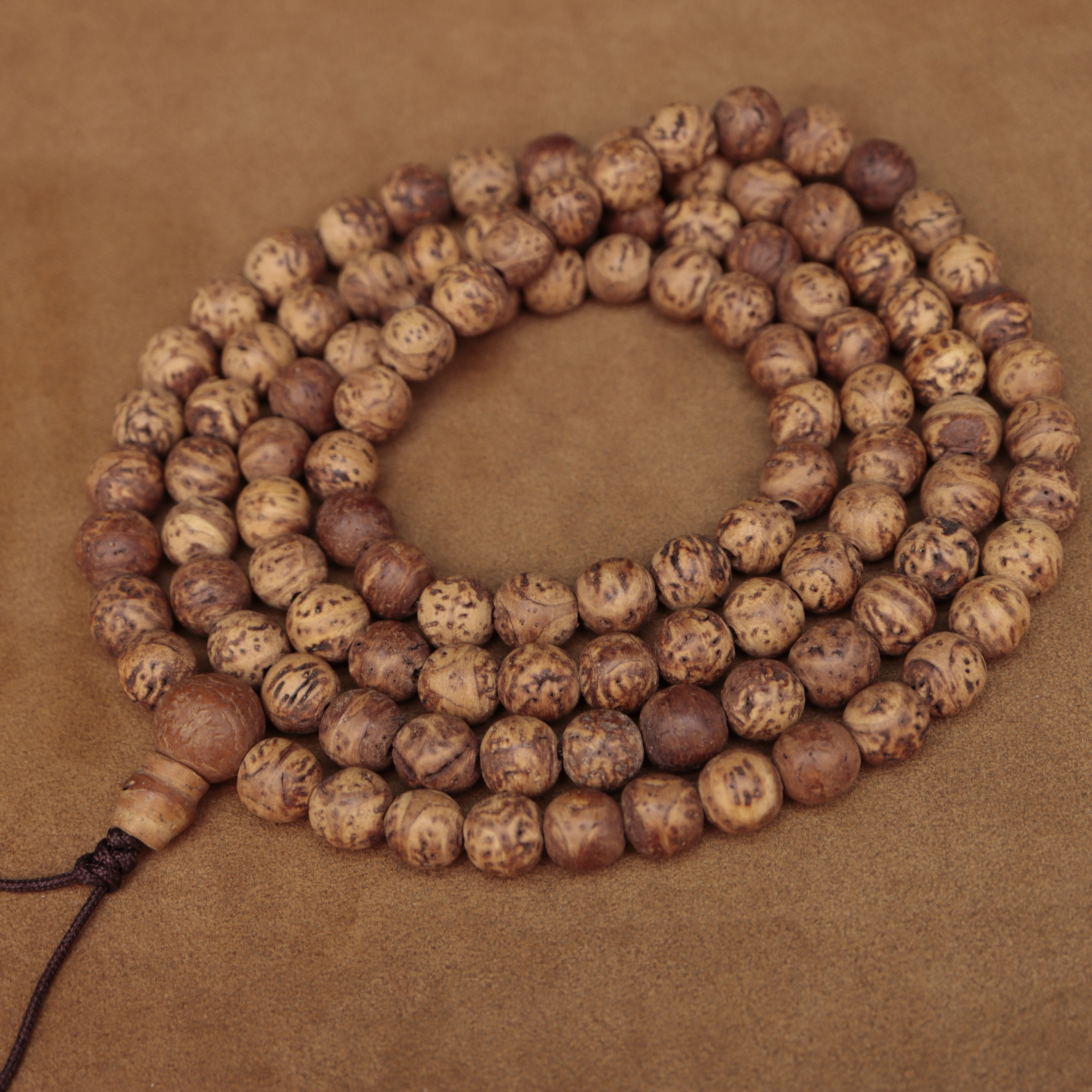 尼泊尔天然山地龙眼菩提108打磨菩提子佛珠念珠男女文玩珠串11mm