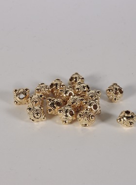 精品铜镀金蜻蜓眼配珠隔珠散珠单颗10mm