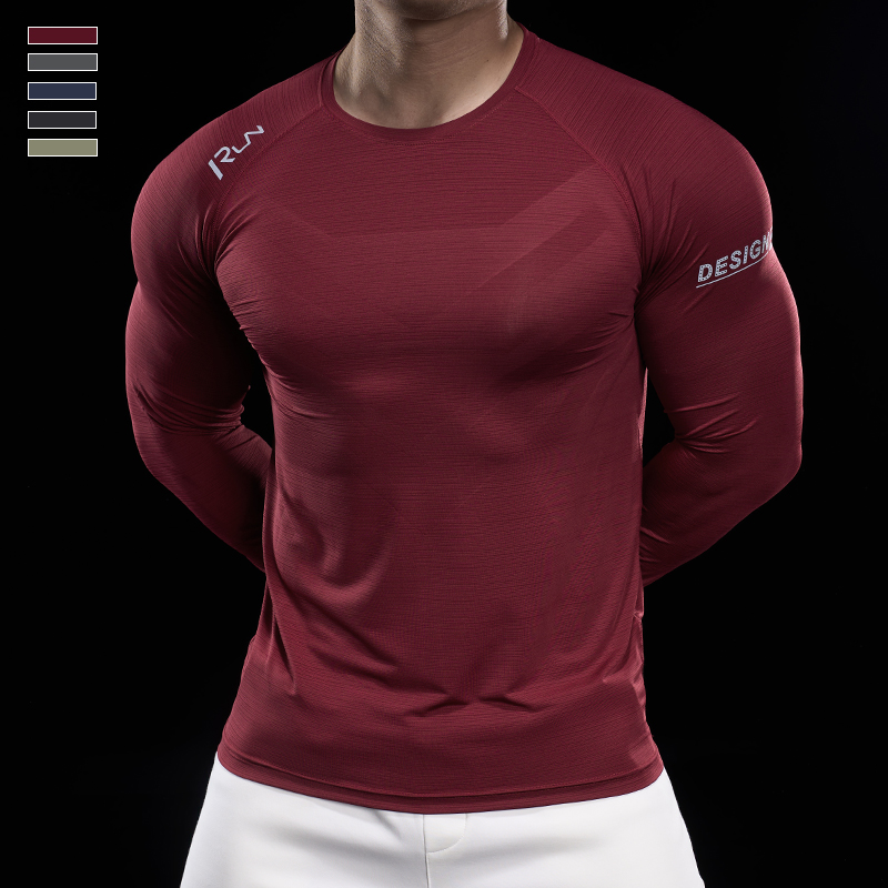 霸道肌肉长袖速干运动健身衣