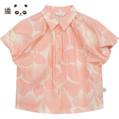 播broadcute童装短袖2024夏季新款女童休闲印花T恤KGR2H931