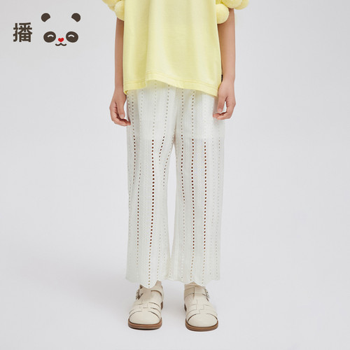 松紧腰身，花边脚口