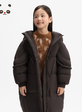 播 broadcute童装白鸭绒立体装饰拉链连帽羽绒服KGS4RD0310