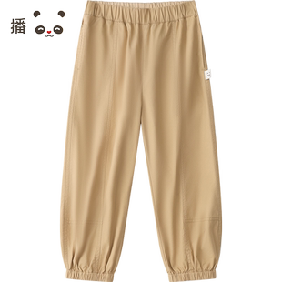 播broadcute童装2024夏季新款男女童裤子休闲束脚裤KER3KD0976