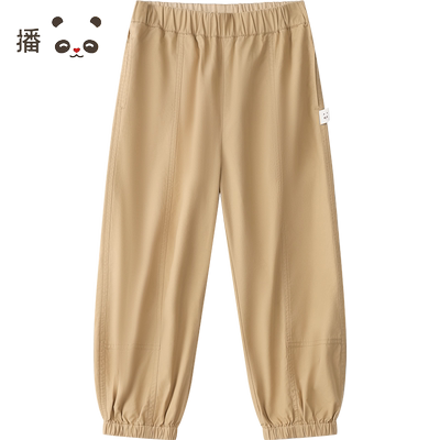 播broadcute童装2024夏季新款男女童裤子休闲束脚裤KER3KD0976