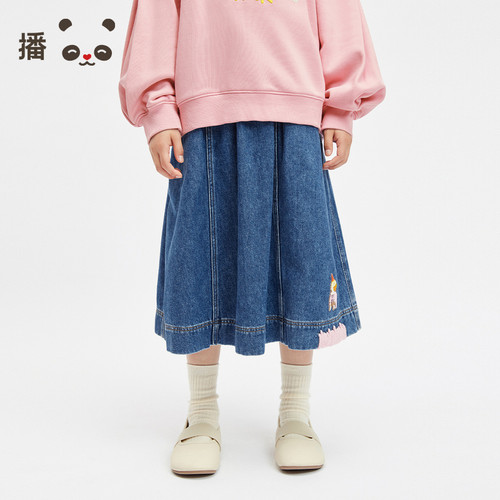 休闲松紧裙腰