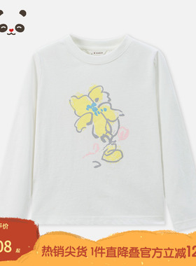 播broadcute2025春新品套头圆领长T恤女童KGS1YD0133