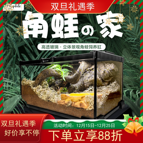 宠物角蛙生态环境饲养缸
