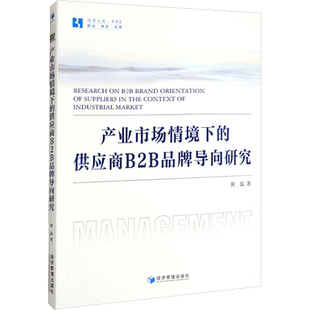 产业市场情境下的供应商B2B品牌导向研究 黄磊 著 电子商务经管、励志 新华书店正版图书籍 经济管理出版社