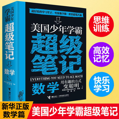 美国少年学霸超级笔记 数学 美国沃克曼出版公司(Workman Publishing) 著 李巍 译 科普百科少儿 新华书店正版图书籍 接力出版社