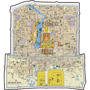 地图上的北京城·明北京城 中国地图出版社 著 中国通史社科 新华书店正版图书籍 中国地图出版社