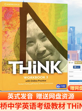THINK 1ED L3WORKBOOK WITH ONLINE RESOURCES THINK 3级练习册 Herbert Puchta, Jeff Stranks, Peter Lewis-Jones 著 原版其它