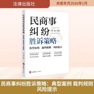 民商事纠纷胜诉策略：典型案例 裁判规则 风险提示 刘迪主编 著 法学理论社科 新华书店正版图书籍 法律出版社