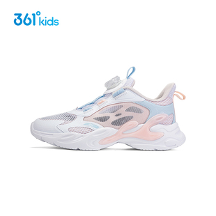 361童鞋女童旋钮鞋网面透气春夏季单网中大童运动鞋子K82423823