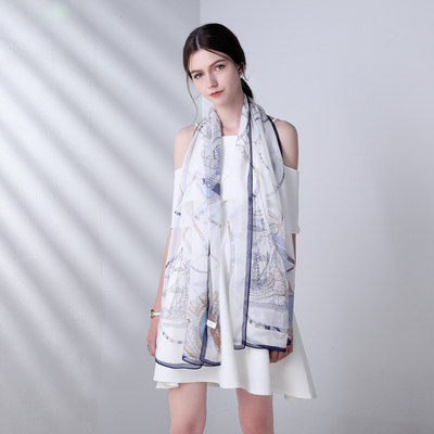 桑蚕丝披肩纱巾上海故事