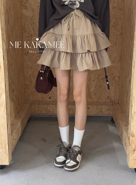 ME KAKAMEE秋新品层次荷叶边蛋糕蓬蓬半身裙短裙女显瘦裙子A2792