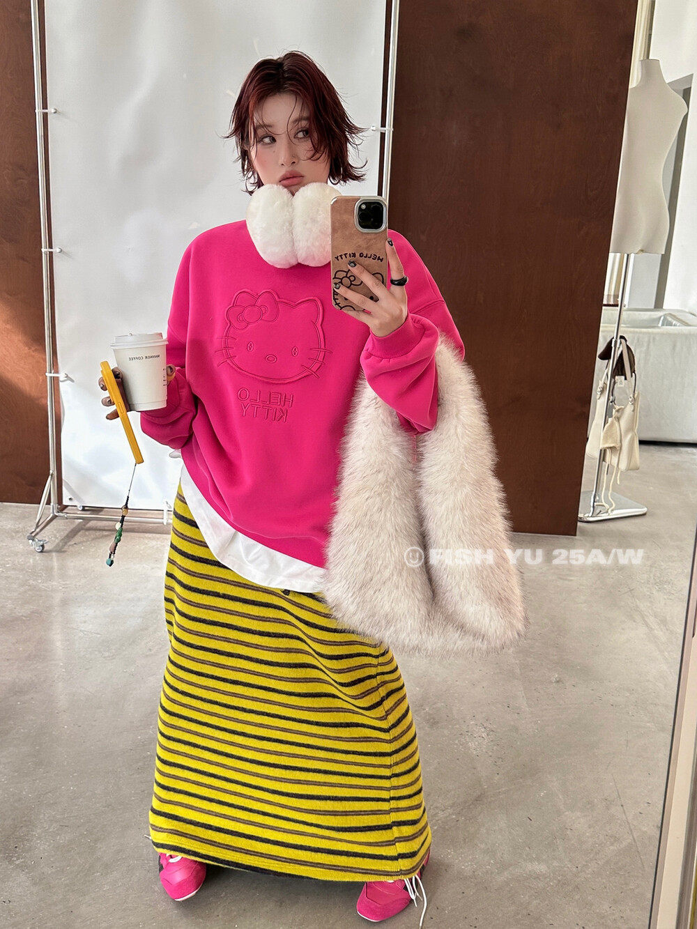 YU冬新款韩货彩色条纹毛织梨形身材休闲慵懒风长裙半身裙25777,女装/女士精品,半身裙,淘宝优惠券,粉丝福利购,淘宝优惠卷