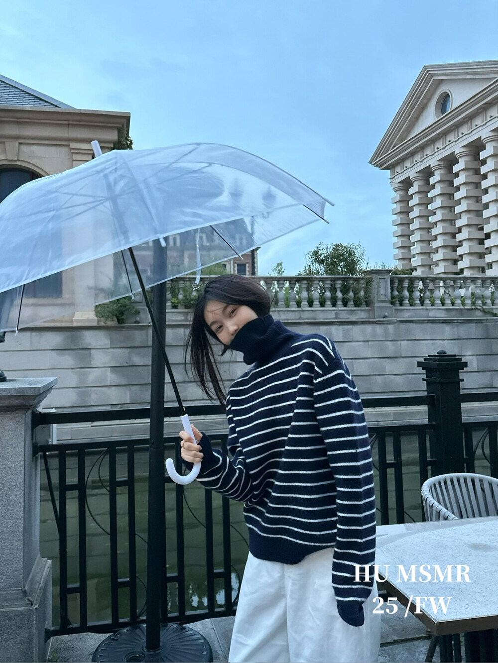 HUMSMR冬季新款法式复古针织高领宽松保暖毛衣针织衫女C1260