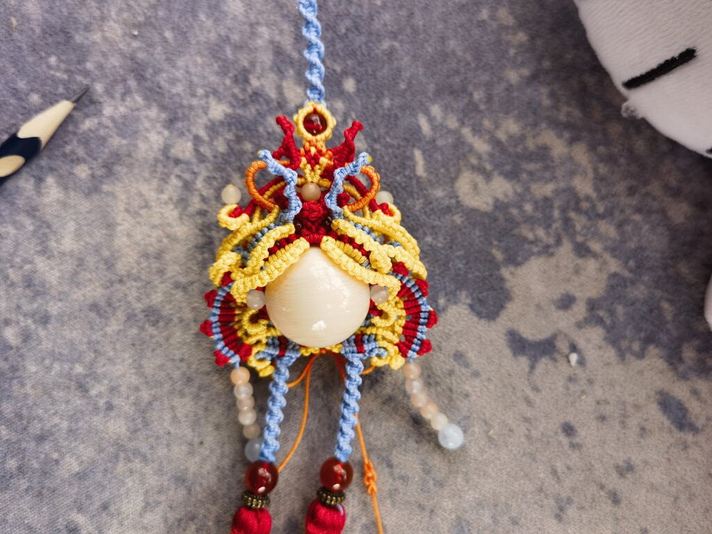古风原创设计编绳花嫁挂件胸针手工制作手作成品礼物汉服配饰车挂