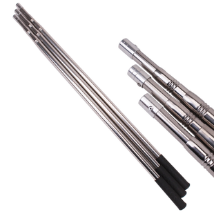 多功能不锈钢抄网杆裸竿可伸缩钓鱼香椿槐花杆摘果杆割水草镰刀杆