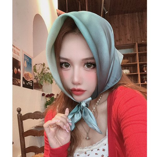 尤嘻岛莫迪兰渐变丝巾高级感