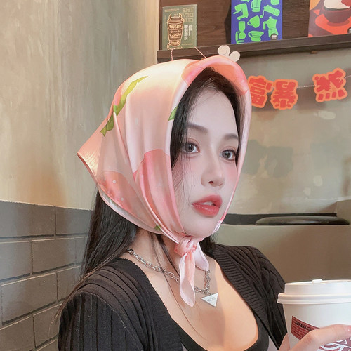 方巾丝巾女夏季海边拍照头巾包头