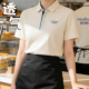 T恤印字 餐饮饭店烧烤短袖 奶茶店服务员工作服POLO衫 定制logo夏季