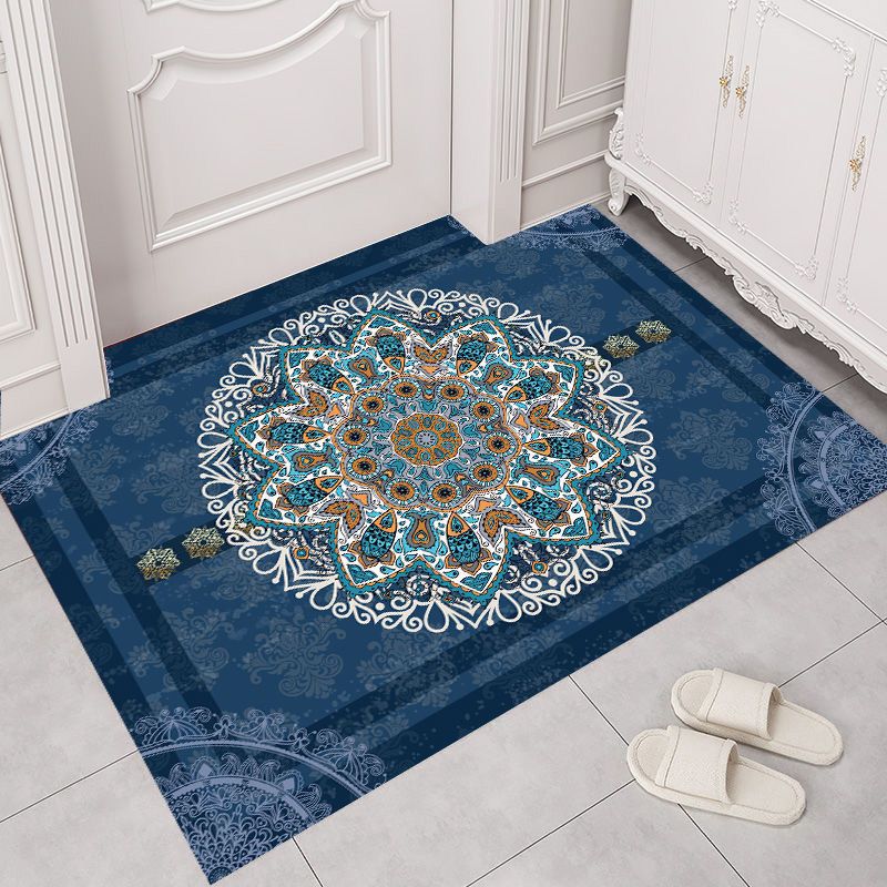 蓝色地垫入户进门垫2025新款定制