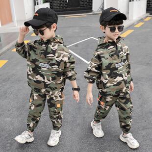 儿童军迷服装套装春秋款男女宝宝韩版时尚洋气二件套中小儿童春装