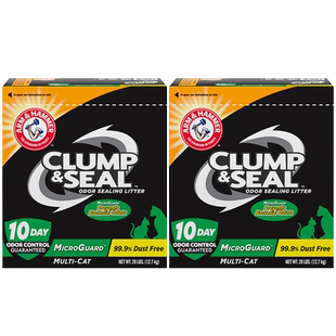 铁锤黑盒猫砂艾禾美膨润土除臭无尘矿石绿标12.7kg多包装猫咪用品