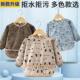 美拉德色男女宝洋气反穿衣宝宝秋冬季 防水灯芯绒加厚围裙罩衣护衣
