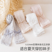 防蚊袜儿童九分连裤 女童打底裤 网眼袜纯棉宝宝白色长裤 薄款 袜 夏季